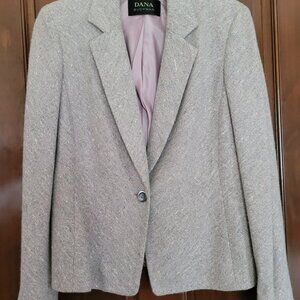 Dana Buchman mauve and grey heather jacket  size 6